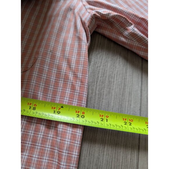Eddie Bauer Mens Wrinkle Resistant Button-Down Shirt S Plaid 100% Cotton Red/Whi - Picture 6 of 6